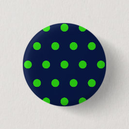 Polka Dot Button (Navy Blue & Lime Green)