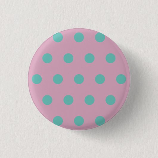 Polka Dot Button (Roze & Aqua) (Voorkant)