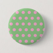 Polka Dot Button (Sage Green & Pastel Pink) (Voorkant)