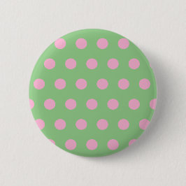 Polka Dot Button (Sage Green & Pastel Pink)