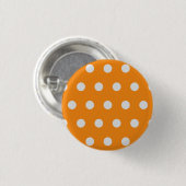 Polka Dot Button (Sinaasappel en zilver) (Voorkant /achterkant)