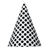 Polka Dot BW Party Pet Feesthoedjes (Voorkant)