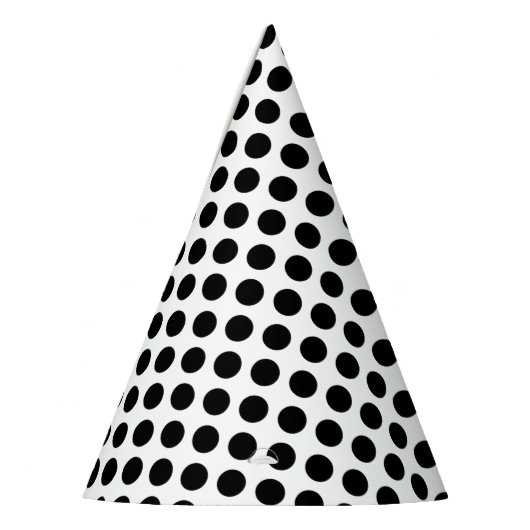 Polka Dot BW Party Pet Feesthoedjes (Links)