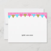 Polka Dot Cake and Cadeaus Birthday Invitation Kaart (Achterkant)