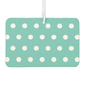 Polka Dot Car Air Freshener (Aqua & White) Luchtverfrisser (Achterkant)