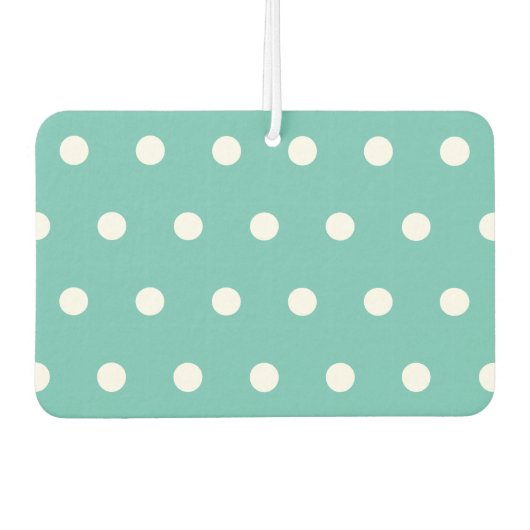 Polka Dot Car Air Freshener (Aqua & White) Luchtverfrisser (Voorkant)