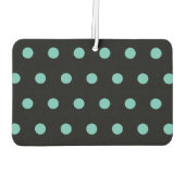 Polka Dot Car Air Freshener (Black & Aqua) Luchtverfrisser (Achterkant)