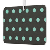Polka Dot Car Air Freshener (Black & Aqua) Luchtverfrisser (Links)