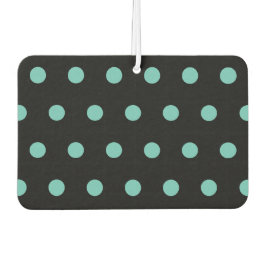 Polka Dot Car Air Freshener (Black & Aqua) Luchtverfrisser
