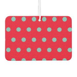 Polka Dot Car Air Freshener (Red & Aqua) Luchtverfrisser