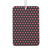 Polka Dot Car Air Freshener (zwart en neonroze) Luchtverfrisser (Achterkant)