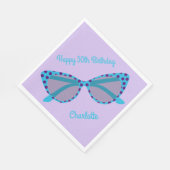  Polka Dot Cat-Eye bril 50's Birthday Servet (Hoek)