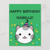 Polka Dot Cat | Happy Birthday Greeting