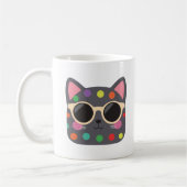 Polka Dot Cat with Sunglasses Mug | Cute Quirky  Koffiemok (Links)