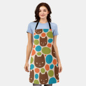 Polka Dot Cats Patroon Schort (Gedragen)