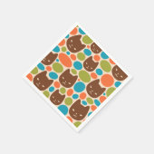Polka Dot Cats Patroon Servet (Hoek)