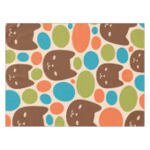 Polka Dot Cats Patroon Tafelkleed (Voorkant (Horizontaal))