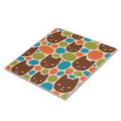 Polka Dot Cats Patroon Tegeltje (Zijkant)
