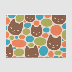 Polka Dot Cats Patroon Tissuepapier