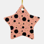 Polka Dot Ceramic Star Ornament (Achterkant)