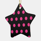 Polka Dot Ceramic Star Ornament (zwart) (Links)