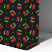 Polka Dot Cherries op houtskool Stof