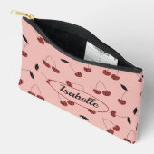 Polka Dot Cherry Patroon en aangepaste naam Etui (Open)