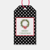 Polka Dot Christmas Gift Label Cadeaulabel (Voorkant)