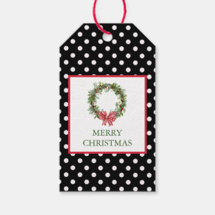 Polka Dot Christmas Gift Label Cadeaulabel
