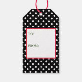 Polka Dot Christmas Gift Label Cadeaulabel (Achterkant)