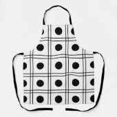 Polka Dot Circle Black en White Check Pattern Schort (Voorkant)