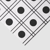 Polka Dot Circle Black en White Check Pattern Tissuepapier (Detail)