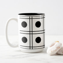 Polka Dot Circle Black en White Check Pattern
