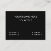 Polka Dot Circle Black en White Check Pattern Visitekaartje (Achterkant)