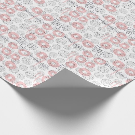 Polka Dot Circle Pattern Cadeaupapier (Hoek)