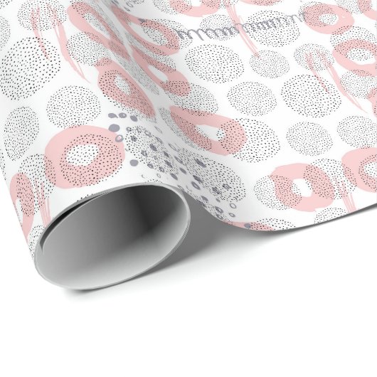 Polka Dot Circle Pattern Cadeaupapier (Rol Hoek)