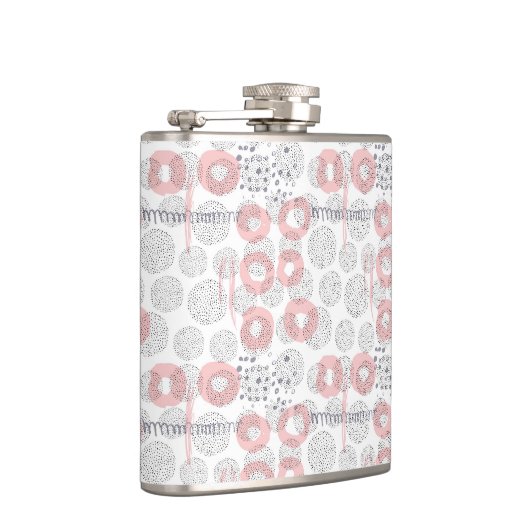 Polka Dot Circle Pattern Heupfles (Rechts)
