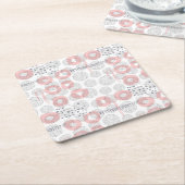 Polka Dot Circle Pattern Kartonnen Onderzetters (Schuin)