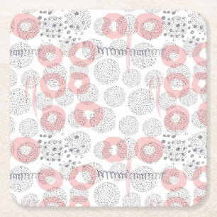 Polka Dot Circle Pattern Kartonnen Onderzetters