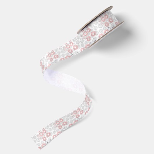 Polka Dot Circle Pattern Satijnen Lint (Achterkant)