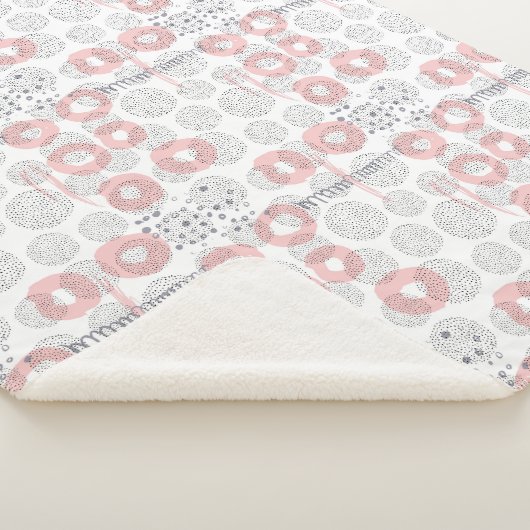 Polka Dot Circle Pattern Sherpa Deken (3/4)