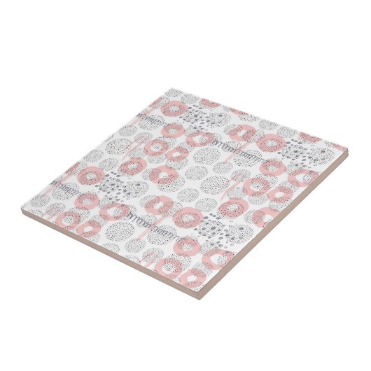 Polka Dot Circle Pattern Tegeltje (Zijkant)