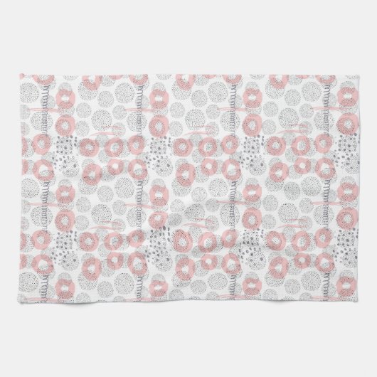 Polka Dot Circle Pattern Theedoek (Horizontaal)