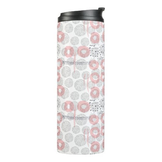 Polka Dot Circle Pattern Thermosbeker (Gedraaid links)