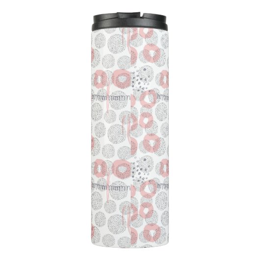 Polka Dot Circle Pattern Thermosbeker (Achterkant)