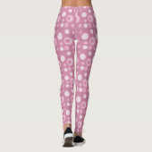Polka Dot Circles on Pink Leggings (Achterkant)