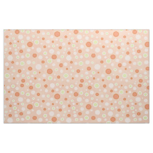 Polka Dot Circles Peach Stof
