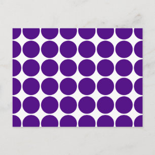 Polka Dot Circles & Spots : Paarse Polka Dots Briefkaart