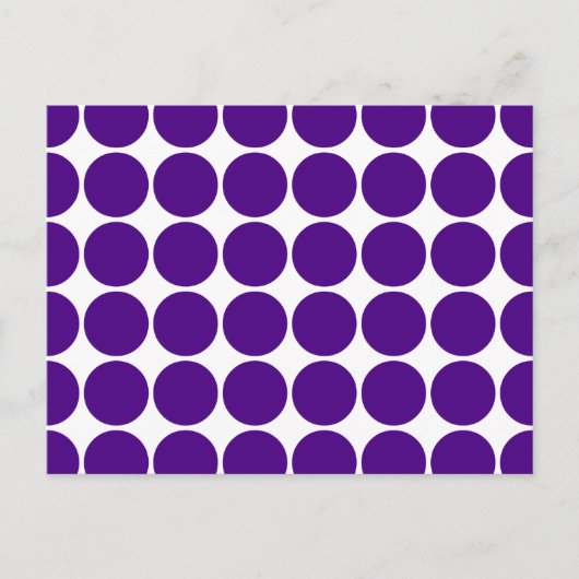 Polka Dot Circles & Spots : Paarse Polka Dots Briefkaart (Voorkant)