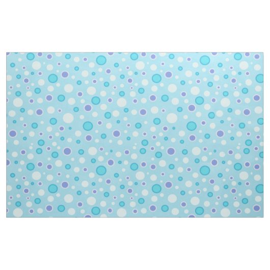 Polka dot cirkels blauw stof (Fat Quarter)